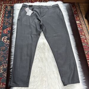 Zara Charcoal Gray Slim Stretch Melange Pants